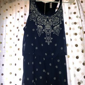 Blue tank top romper